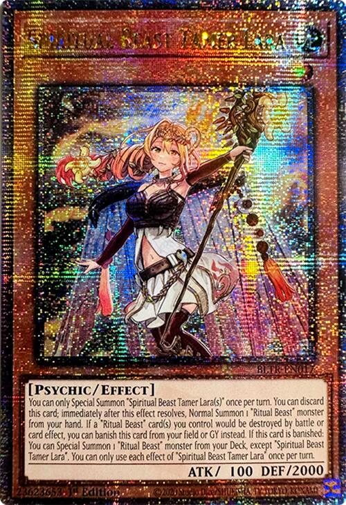 Spiritual Beast Tamer Lara (Quarter Century Secret Rare) [BLTR-EN017] Quarter Century Secret Rare | Gear Gaming Bentonville