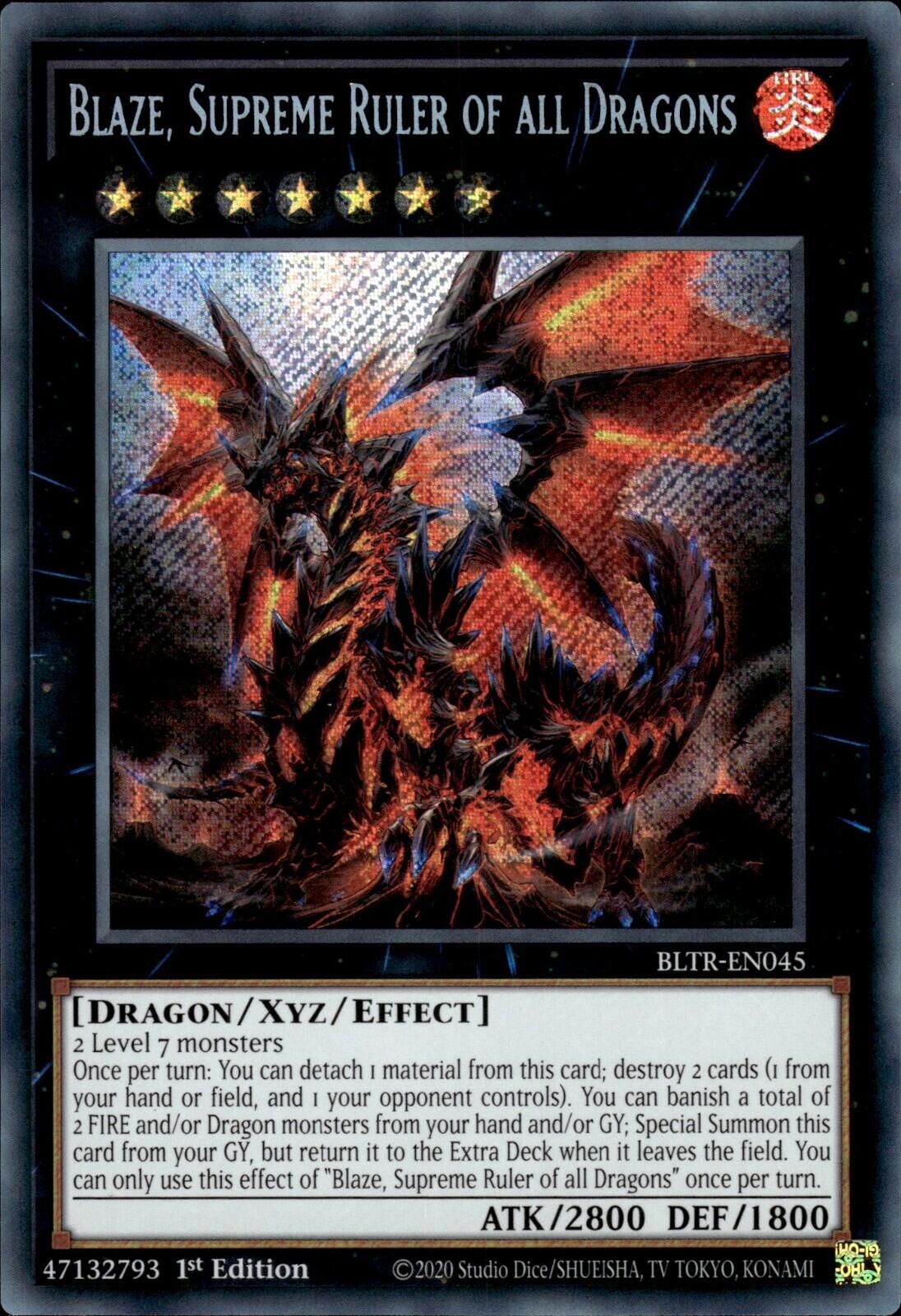 Blaze, Supreme Ruler of all Dragons [BLTR-EN045] Secret Rare | Gear Gaming Bentonville