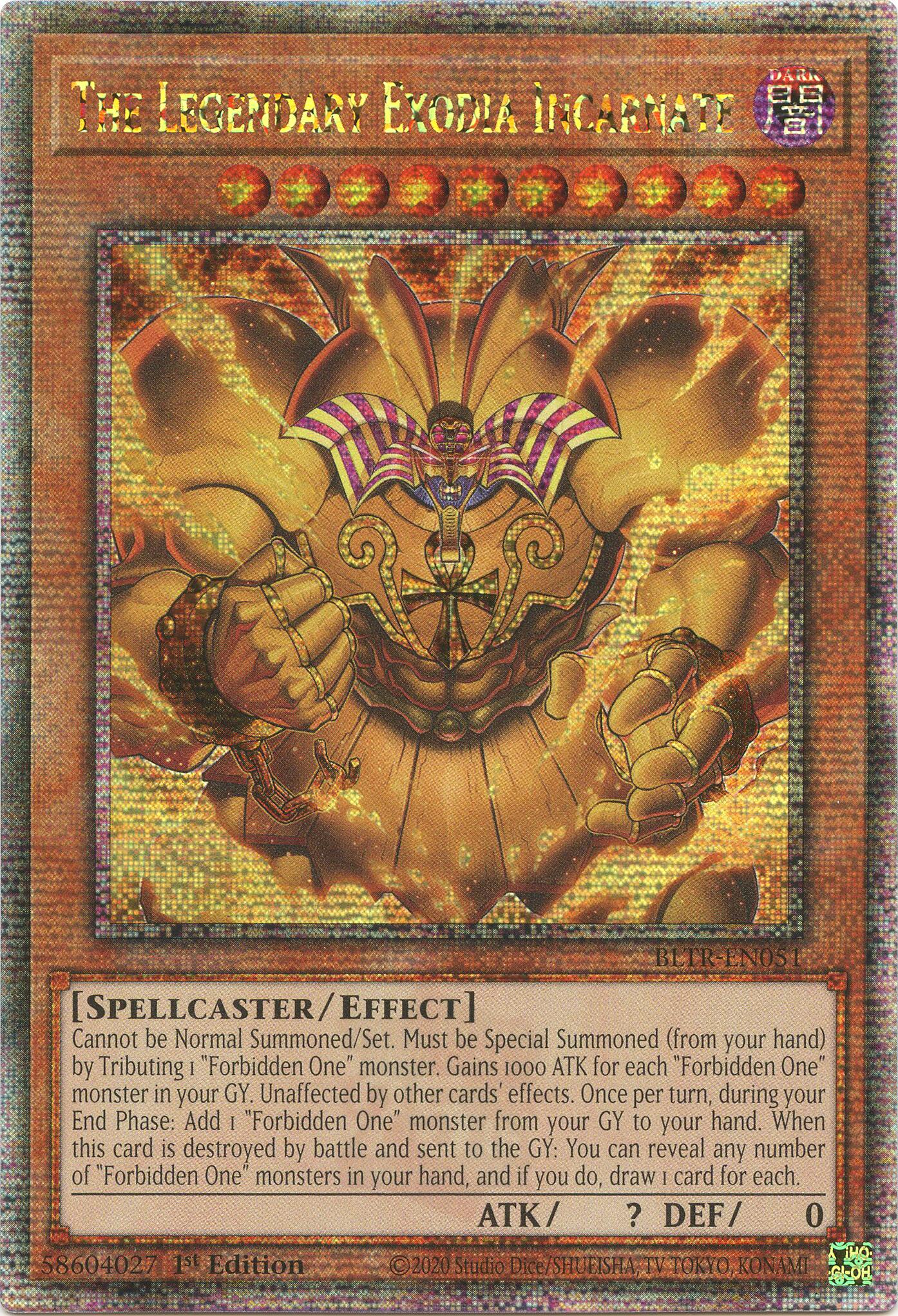 The Legendary Exodia Incarnate (Quarter Century Secret Rare) [BLTR-EN051] Quarter Century Secret Rare | Gear Gaming Bentonville