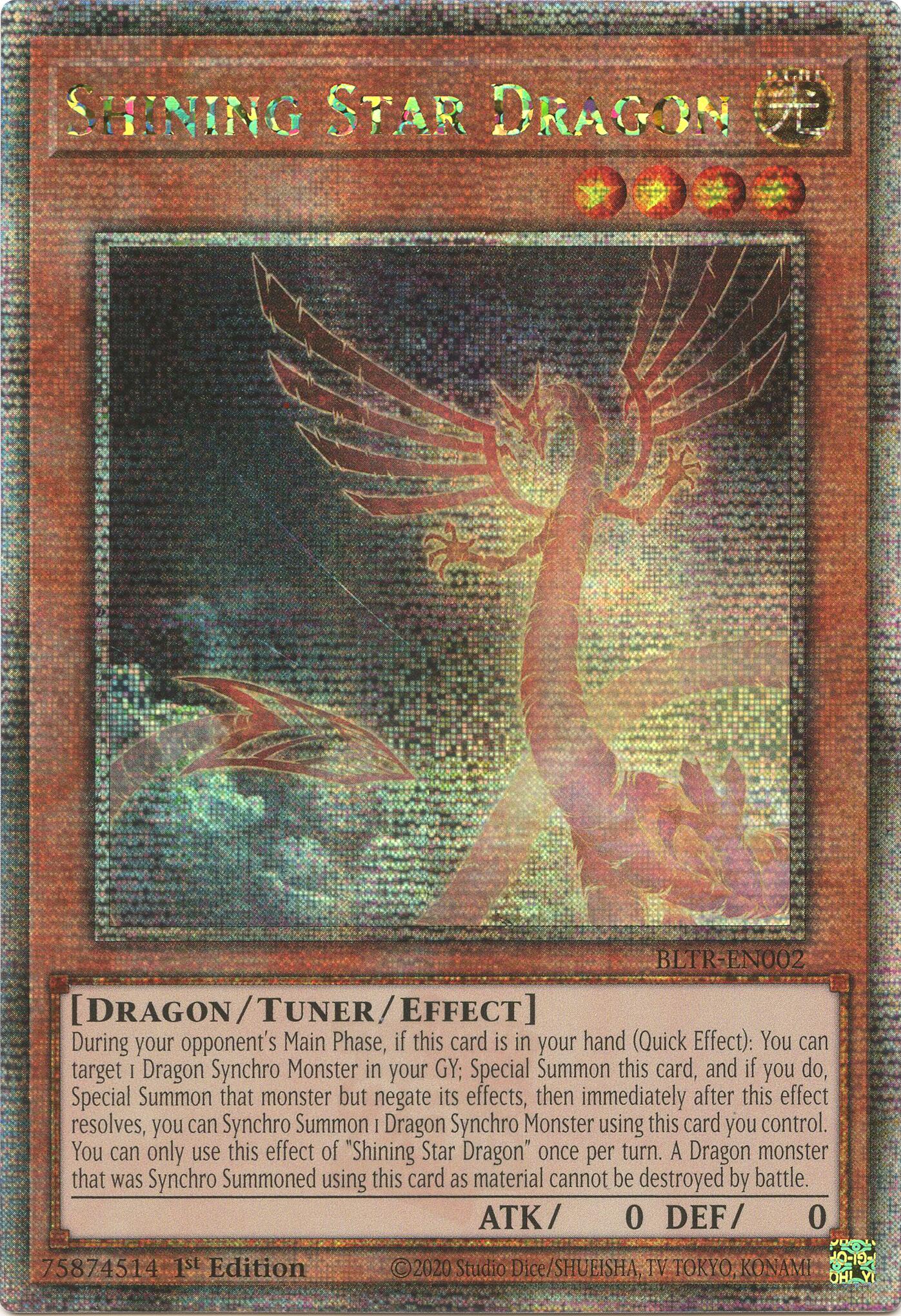 Shining Star Dragon (Quarter Century Secret Rare) [BLTR-EN002] Quarter Century Secret Rare | Gear Gaming Bentonville