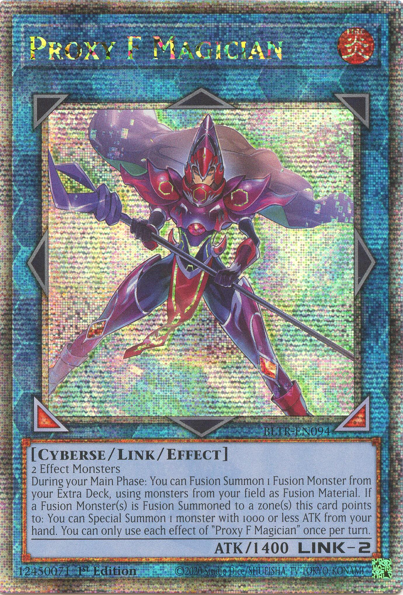 Proxy F Magician (Quarter Century Secret Rare) [BLTR-EN094] Quarter Century Secret Rare | Gear Gaming Bentonville