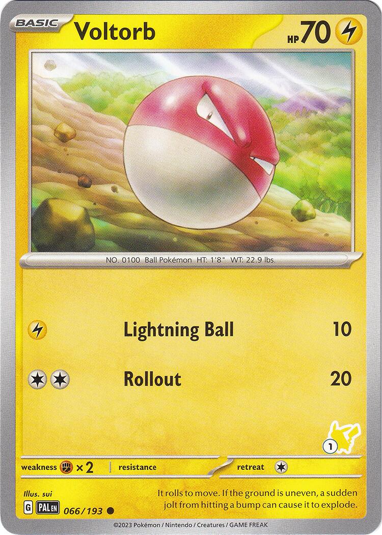 Voltorb (066/193) (Pikachu Stamp #1) [Battle Academy 2024] | Gear Gaming Bentonville