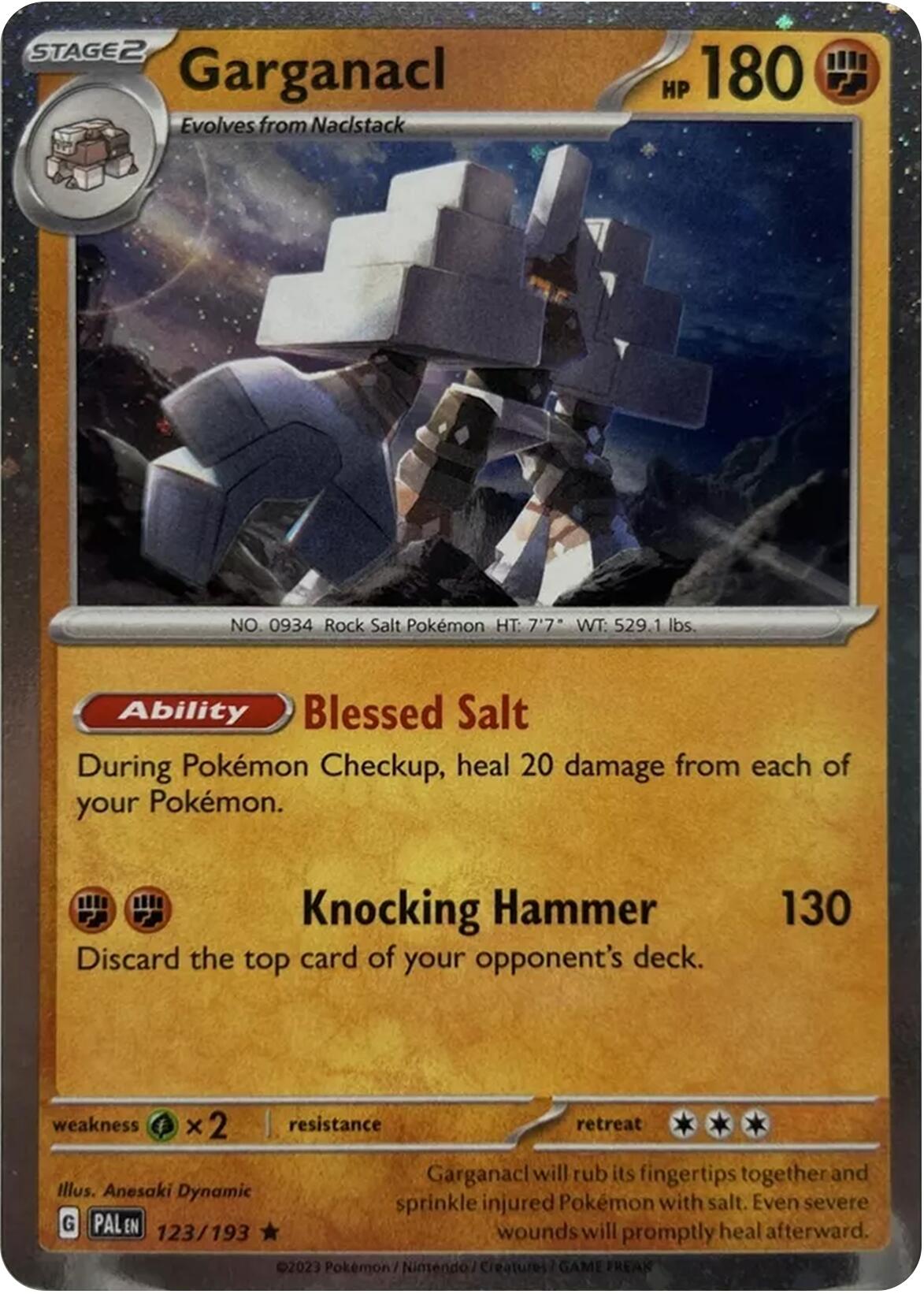 Garganacl (123/193) (Cosmos Holo) [Scarlet & Violet: Paldea Evolved] | Gear Gaming Bentonville