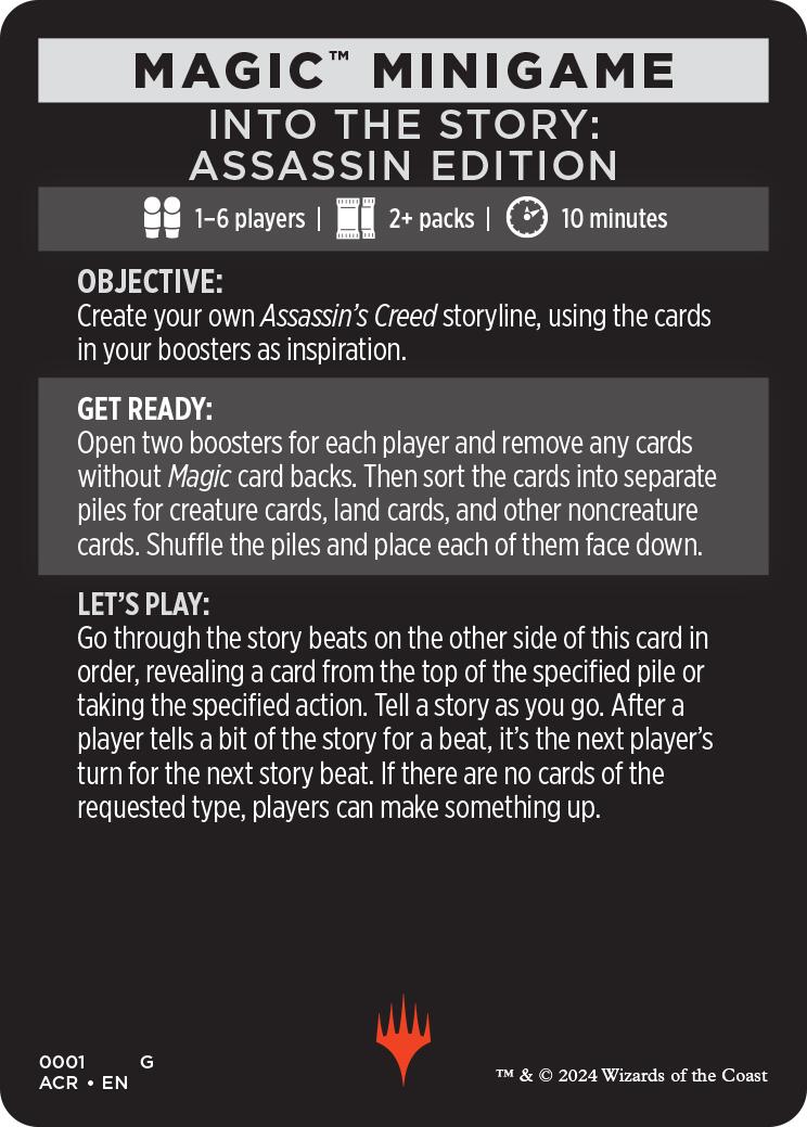 Into The Story: Assassin Edition (Magic Minigame) [Assassin's Creed Minigame] | Gear Gaming Bentonville