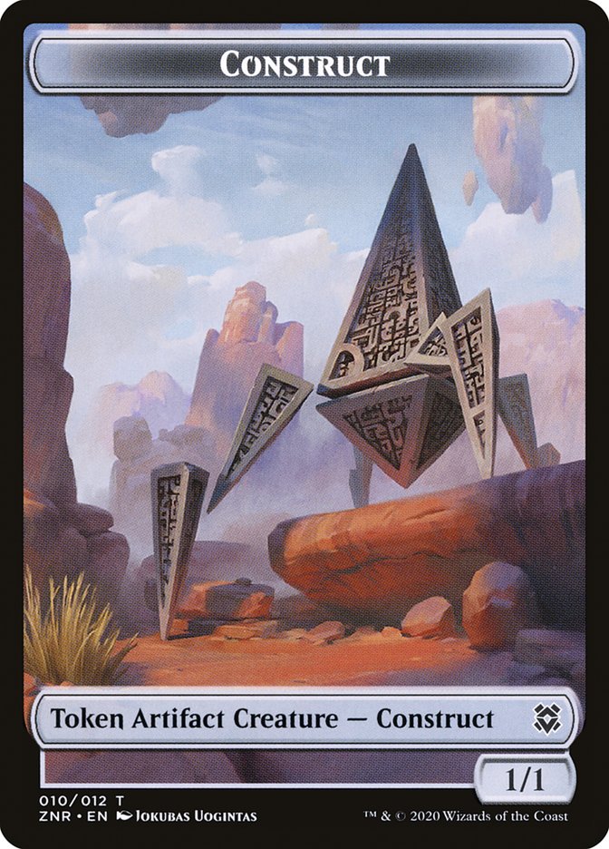 Angel Warrior // Construct Double-Sided Token [Zendikar Rising Tokens] | Gear Gaming Bentonville