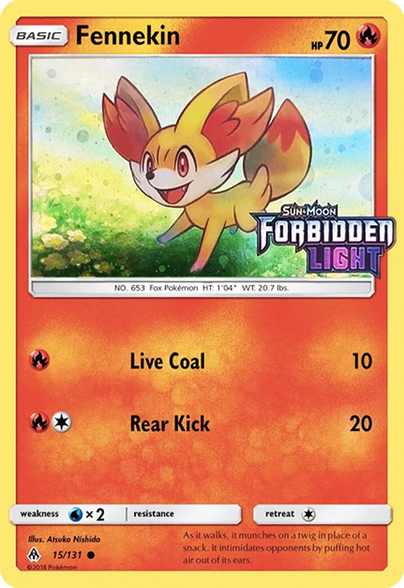 Fennekin (15/131) (Cosmos Holo) (Toys R' Us Promo) [Sun & Moon: Forbidden Light] | Gear Gaming Bentonville