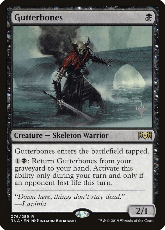 Gutterbones (Promo Pack) [Ravnica Allegiance Promos] | Gear Gaming Bentonville