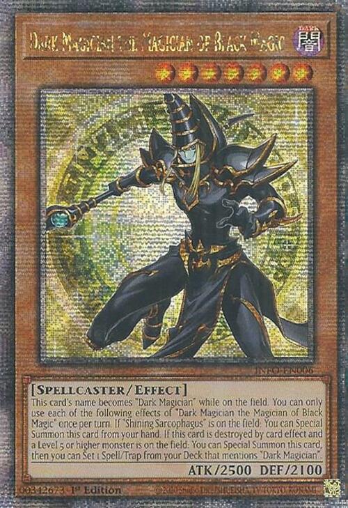 Dark Magician the Magician of Black Magic (Quarter Century Secret Rare) [INFO-EN006] Quarter Century Secret Rare | Gear Gaming Bentonville