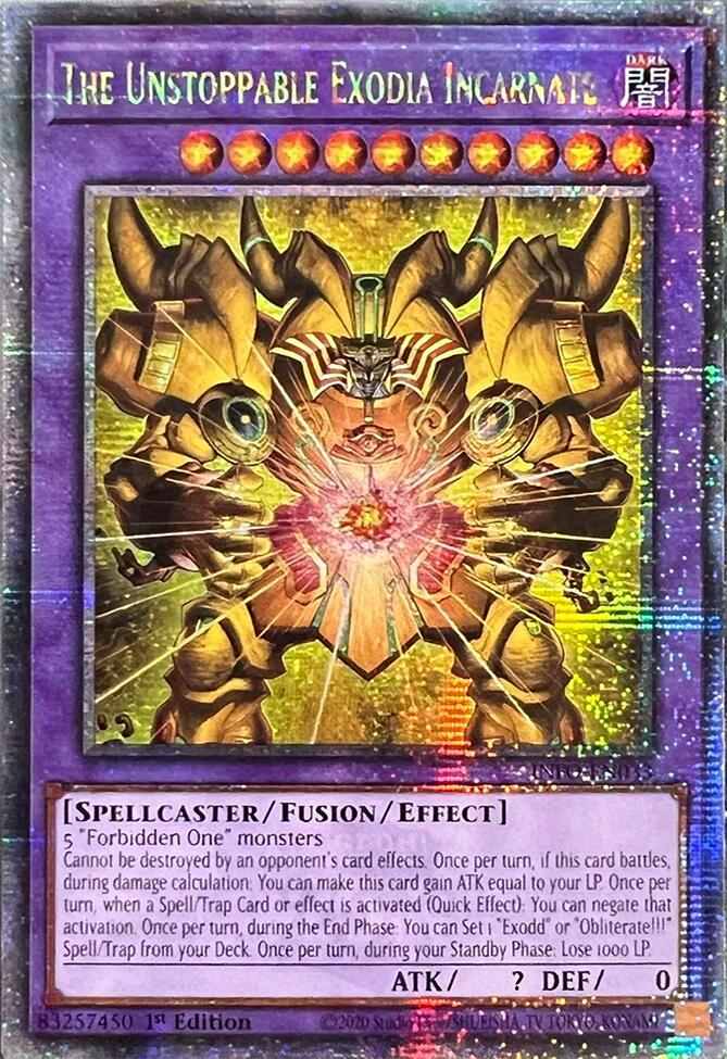 The Unstoppable Exodia Incarnate (Quarter Century Secret Rare) [INFO-EN033] Quarter Century Secret Rare | Gear Gaming Bentonville