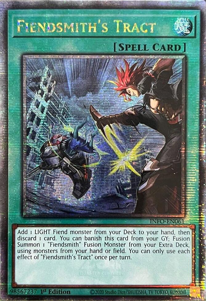 Fiendsmith's Tract (Quarter Century Secret Rare) [INFO-EN061] Quarter Century Secret Rare | Gear Gaming Bentonville