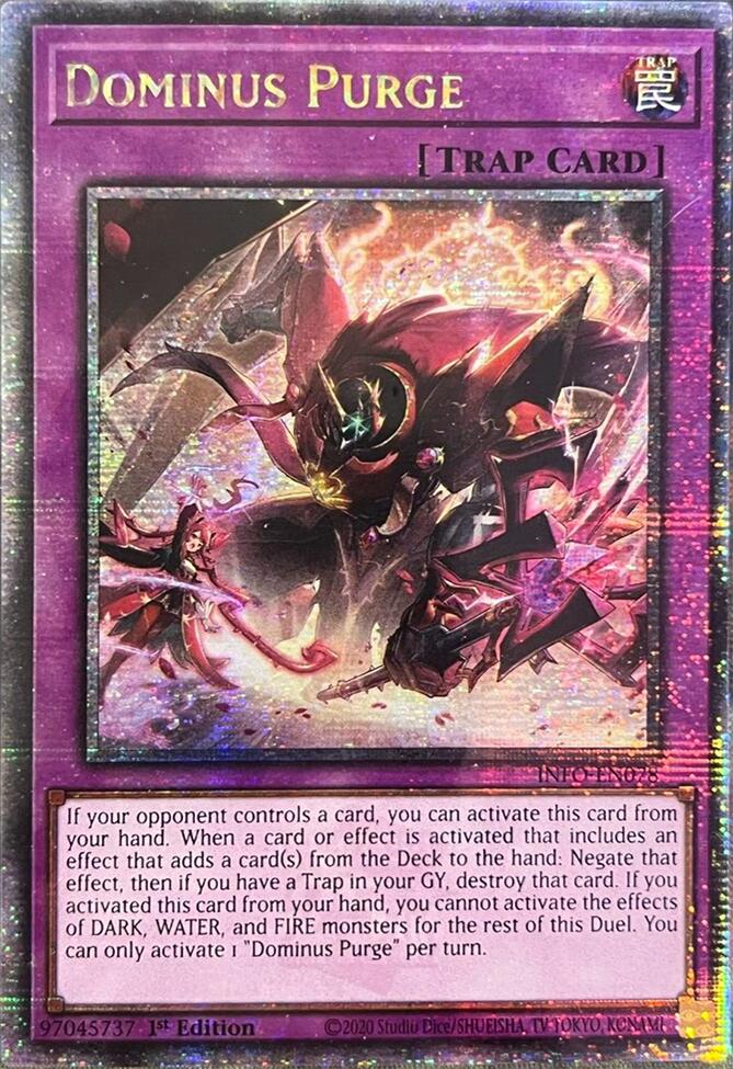 Dominus Purge (Quarter Century Secret Rare) [INFO-EN078] Quarter Century Secret Rare | Gear Gaming Bentonville