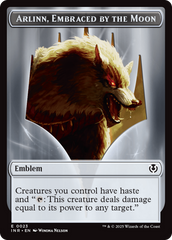 Wolf (0018) // Emblem - Arlinn, Embraces by the Moon Double-Sided Token [Innistrad Remastered Tokens] | Gear Gaming Bentonville