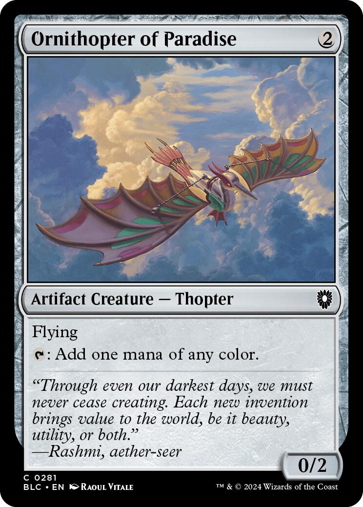 Ornithopter of Paradise [Bloomburrow Commander] | Gear Gaming Bentonville