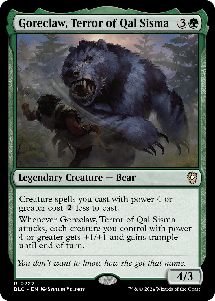 Goreclaw, Terror of Qal Sisma [Bloomburrow Commander] | Gear Gaming Bentonville