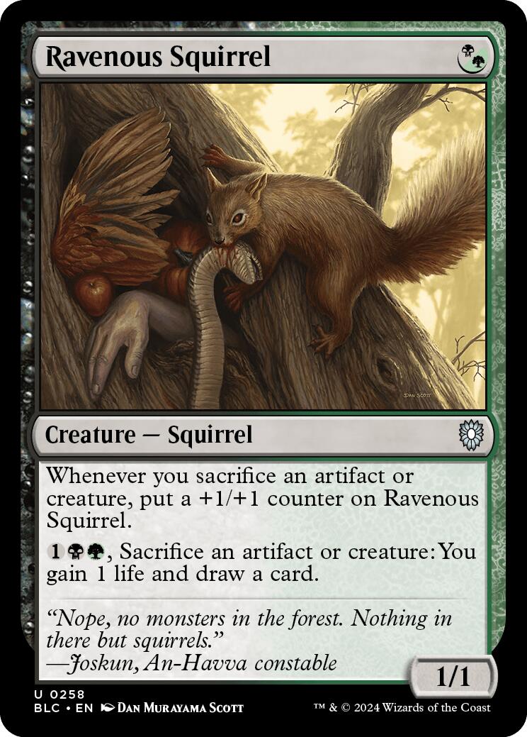 Ravenous Squirrel [Bloomburrow Commander] | Gear Gaming Bentonville