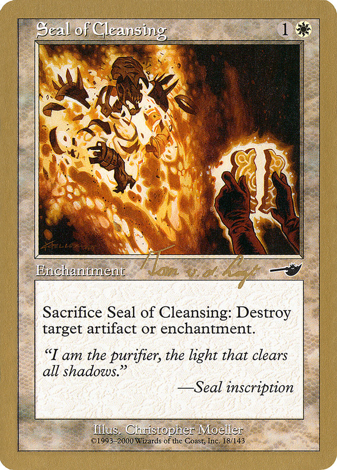 Seal of Cleansing (Tom van de Logt) [World Championship Decks 2000] | Gear Gaming Bentonville