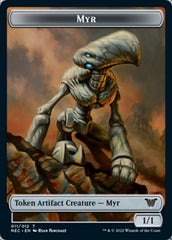 Myr // Spirit (002) Double-Sided Token [Kamigawa: Neon Dynasty Commander Tokens] | Gear Gaming Bentonville
