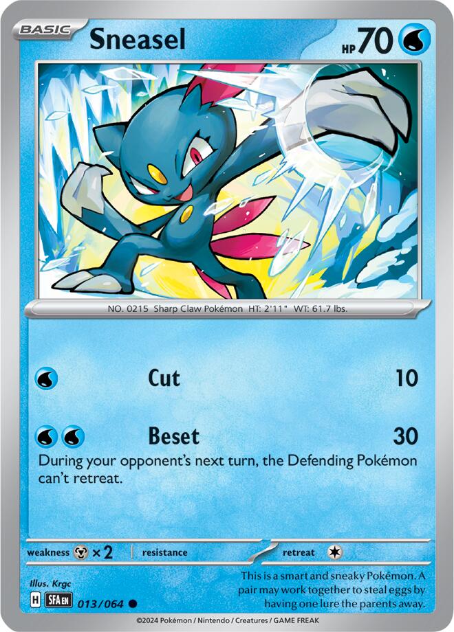 Sneasel (013/064) [Scarlet & Violet: Shrouded Fable] | Gear Gaming Bentonville