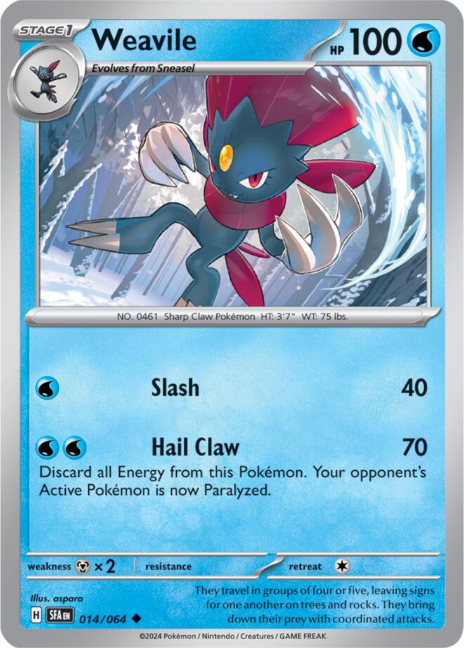 Weavile (014/064) [Scarlet & Violet: Shrouded Fable] | Gear Gaming Bentonville