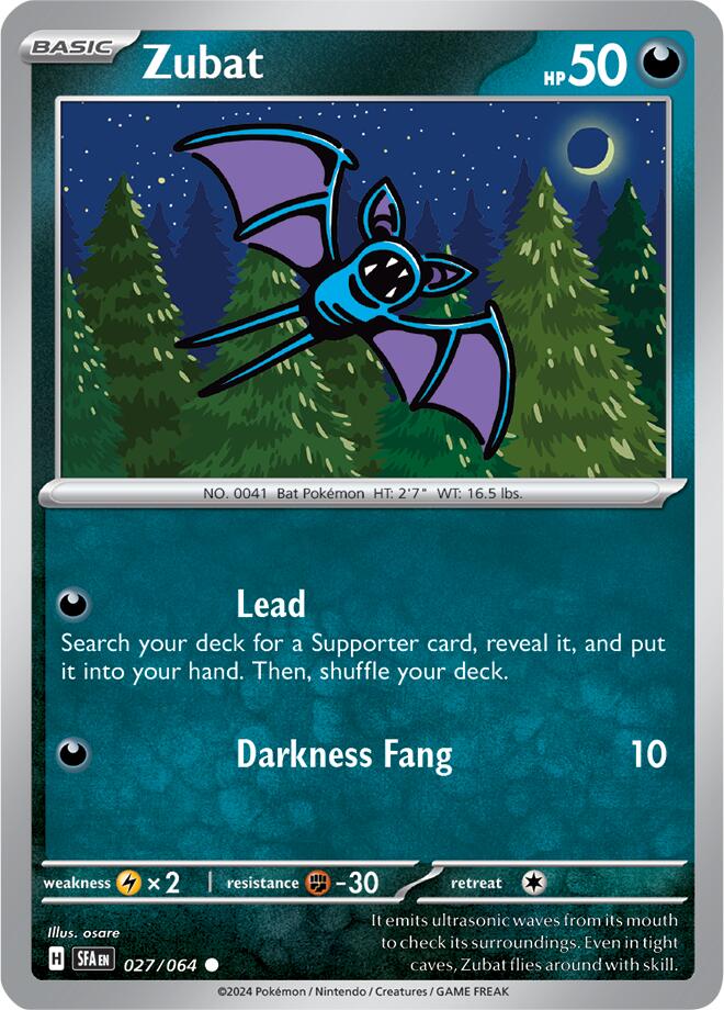 Zubat (027/064) [Scarlet & Violet: Shrouded Fable] | Gear Gaming Bentonville