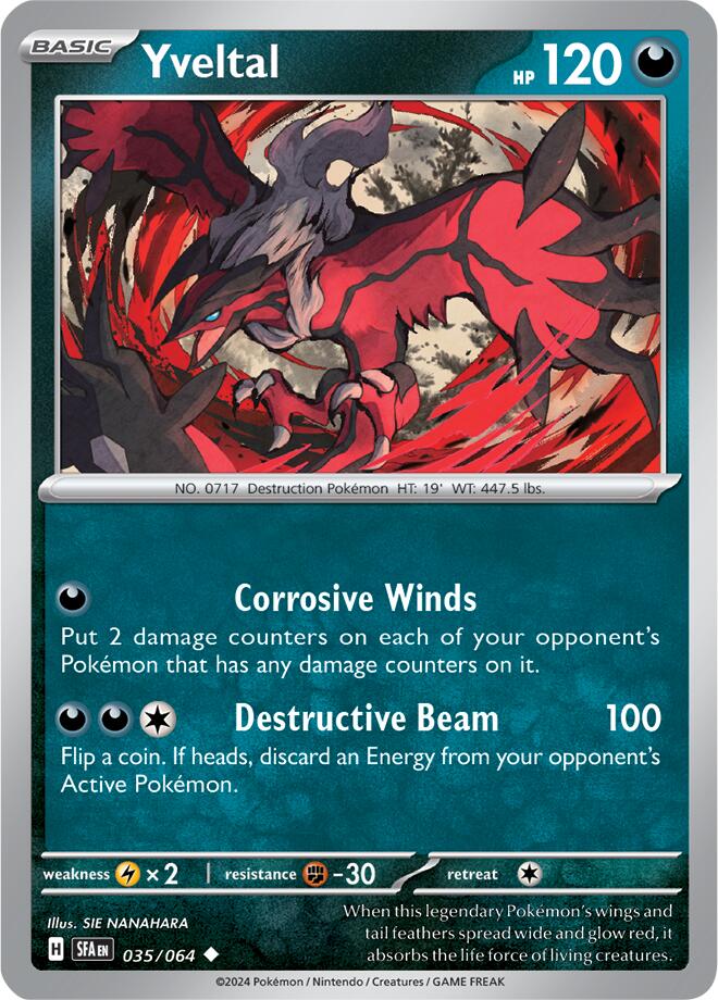 Yveltal (035/064) [Scarlet & Violet: Shrouded Fable] | Gear Gaming Bentonville