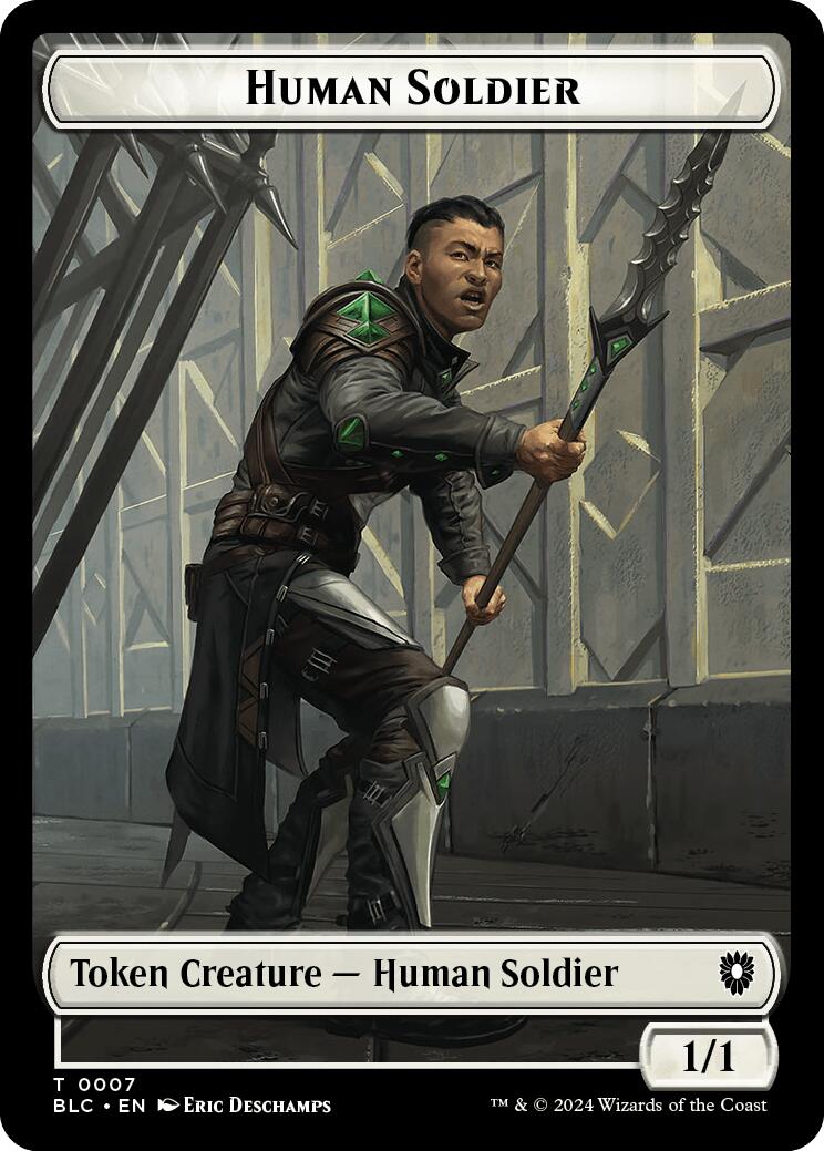 Human Soldier // Wolf (035) Double-Sided Token [Bloomburrow Commander Tokens] | Gear Gaming Bentonville