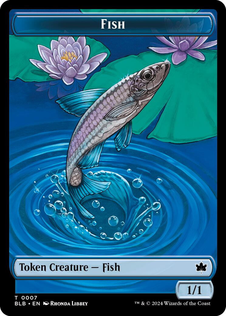 Bird (011) // Fish Double-Sided Token [Bloomburrow Commander Tokens] | Gear Gaming Bentonville