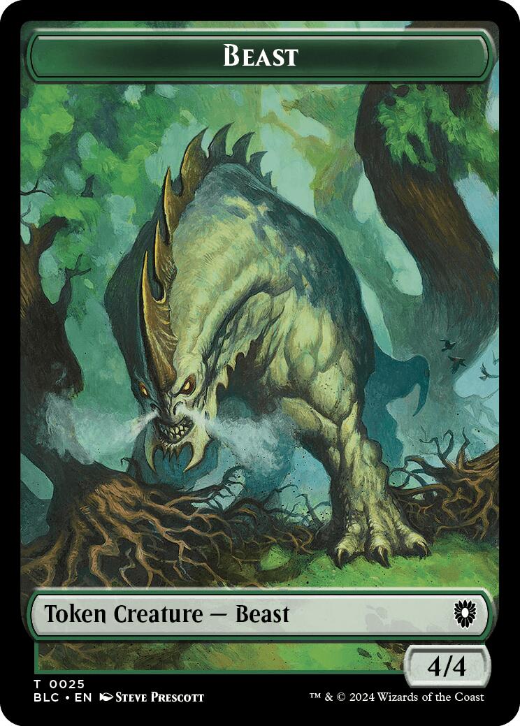 Cat // Beast (025) Double-Sided Token [Bloomburrow Commander Tokens] | Gear Gaming Bentonville