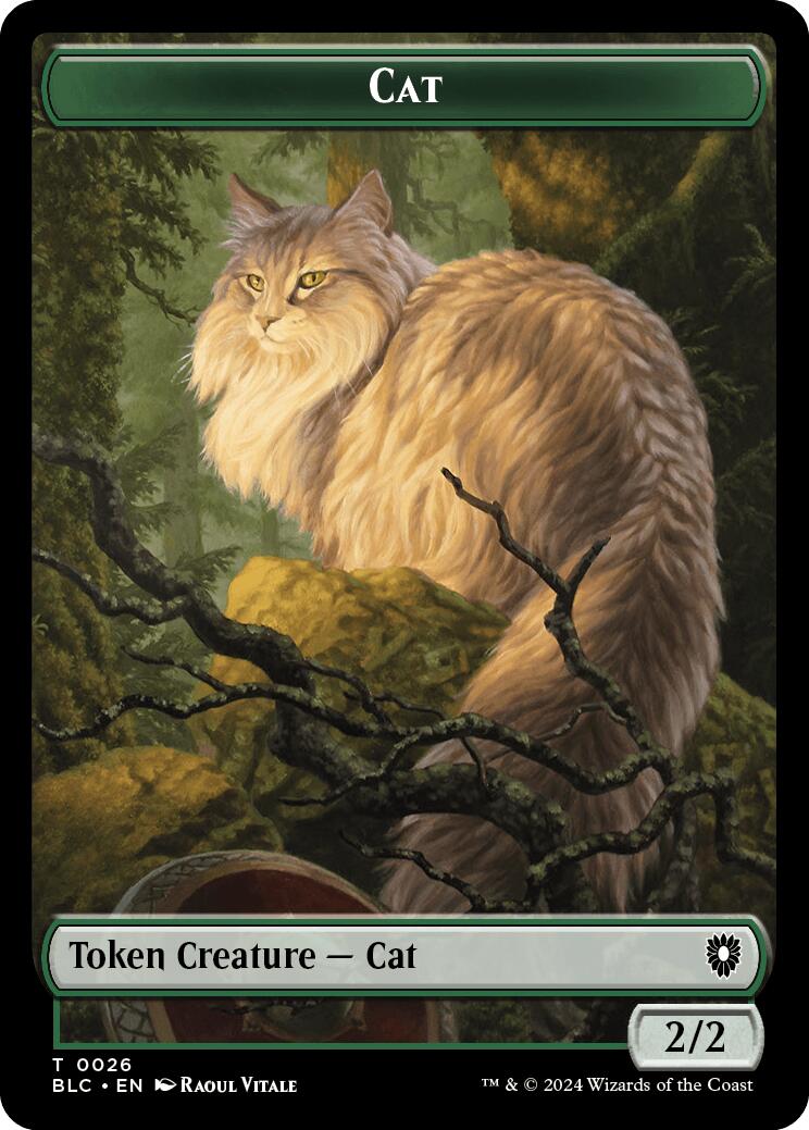 Cat // Beast (025) Double-Sided Token [Bloomburrow Commander Tokens] | Gear Gaming Bentonville