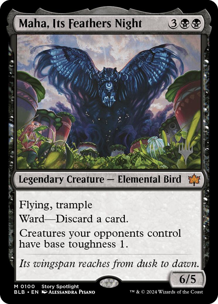 Maha, Its Feathers Night (Promo Pack) [Bloomburrow Promos] | Gear Gaming Bentonville