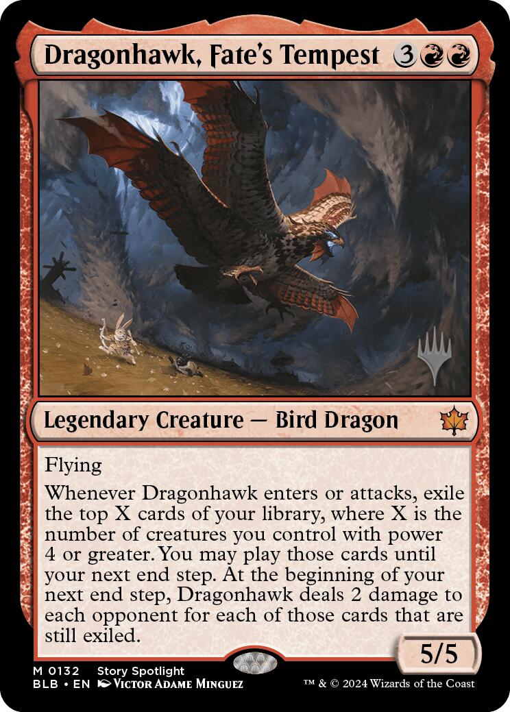 Dragonhawk, Fate's Tempest (Promo Pack) [Bloomburrow Promos] | Gear Gaming Bentonville