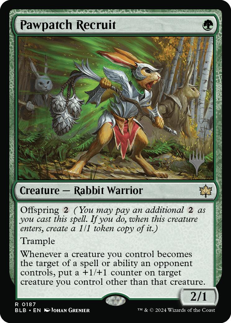 Pawpatch Recruit (Promo Pack) [Bloomburrow Promos] | Gear Gaming Bentonville