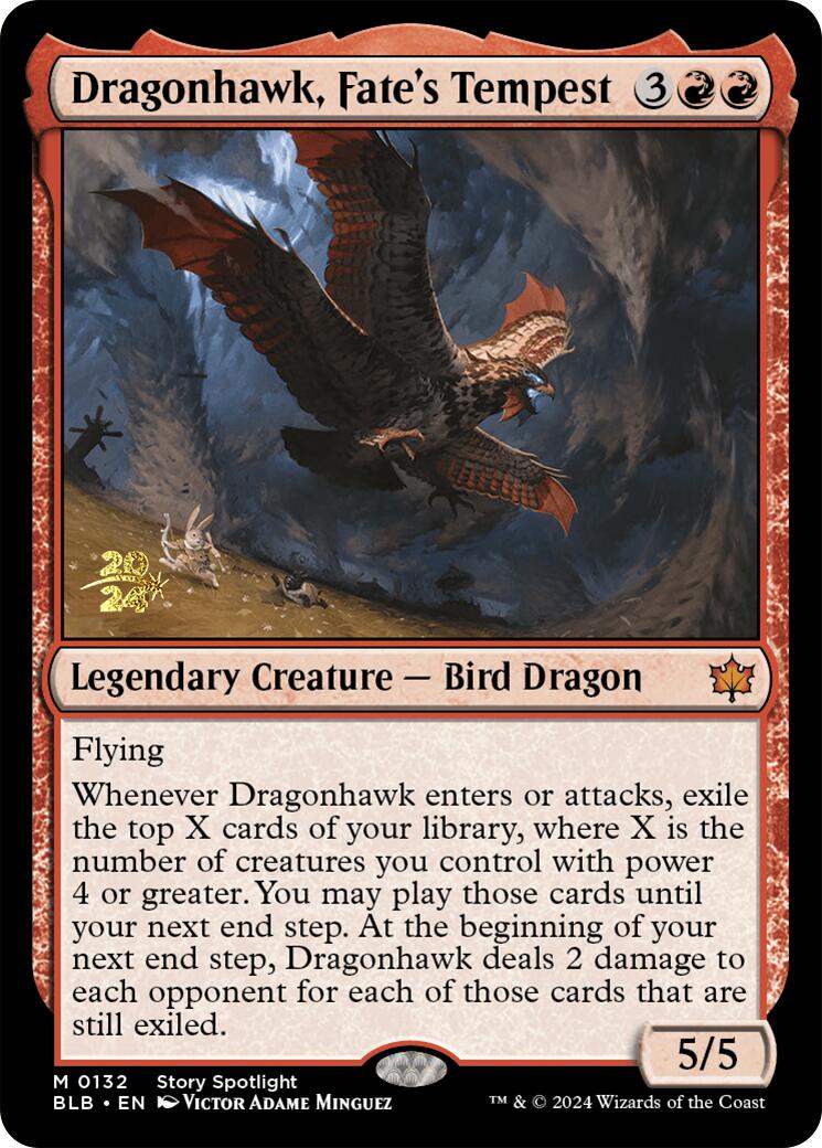 Dragonhawk, Fate's Tempest [Bloomburrow Prerelease Promos] | Gear Gaming Bentonville