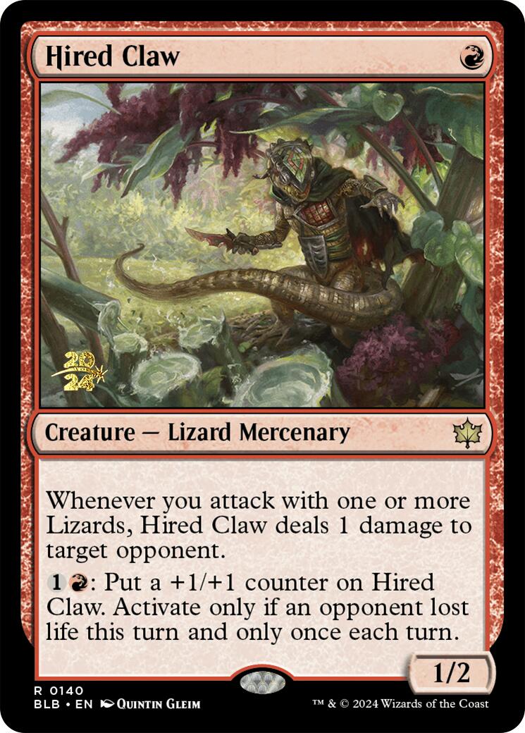 Hired Claw [Bloomburrow Prerelease Promos] | Gear Gaming Bentonville