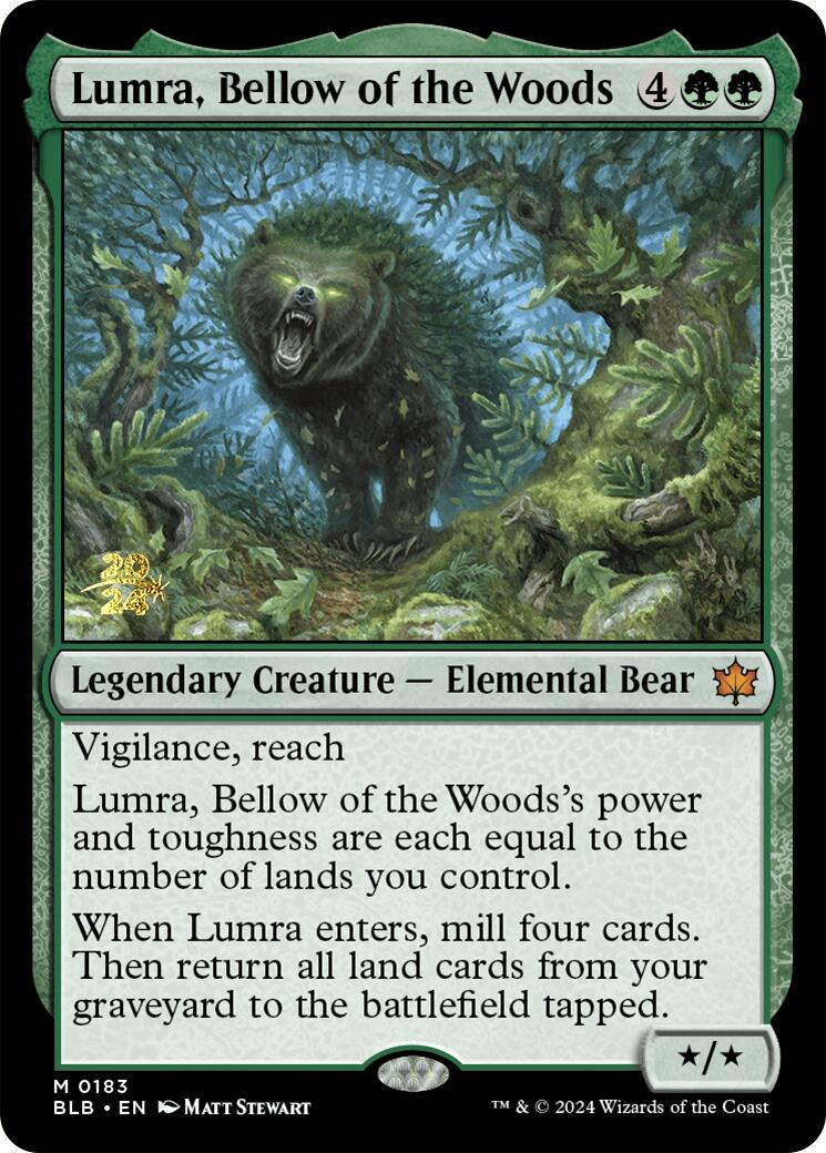 Lumra, Bellow of the Woods [Bloomburrow Prerelease Promos] | Gear Gaming Bentonville