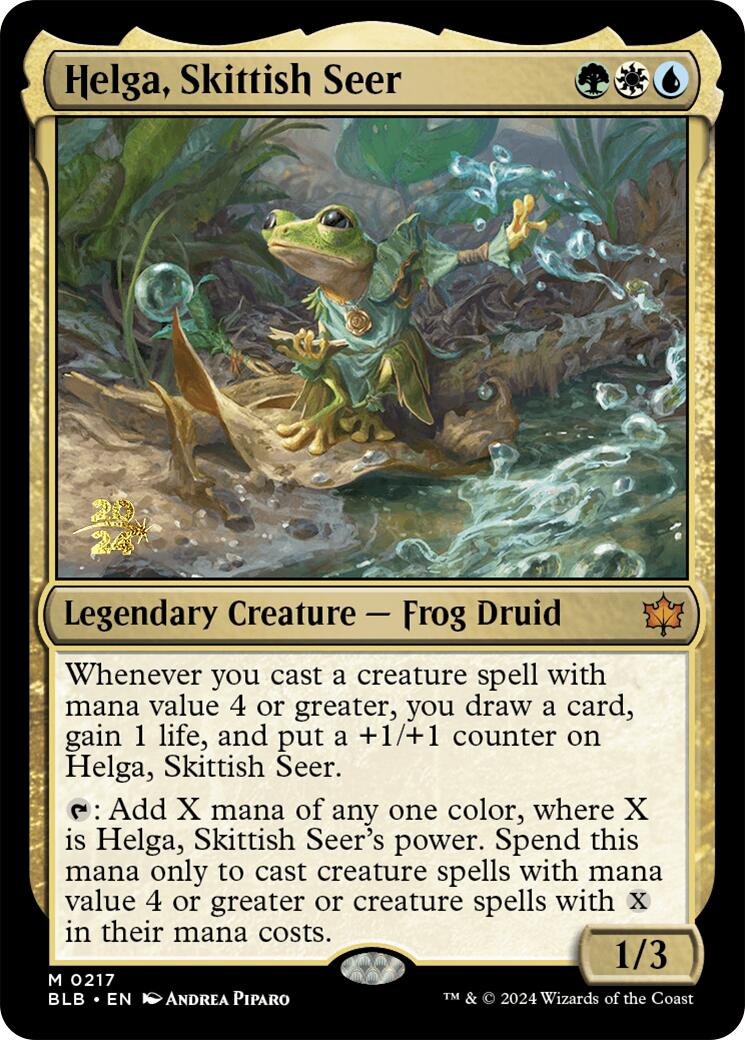 Helga, Skittish Seer [Bloomburrow Prerelease Promos] | Gear Gaming Bentonville