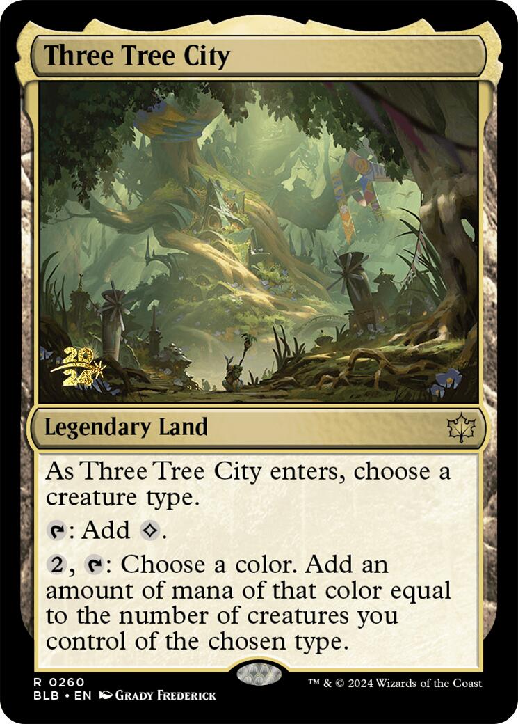 Three Tree City [Bloomburrow Prerelease Promos] | Gear Gaming Bentonville