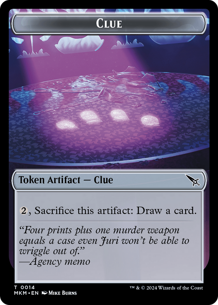 Clue (0014) // A 0041 Double-Sided Token [Murders at Karlov Manor Tokens] | Gear Gaming Bentonville