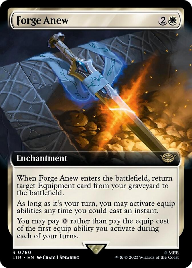 Forge Anew (Extended Art) (Surge Foil) [The Lord of the Rings: Tales of Middle-Earth] | Gear Gaming Bentonville