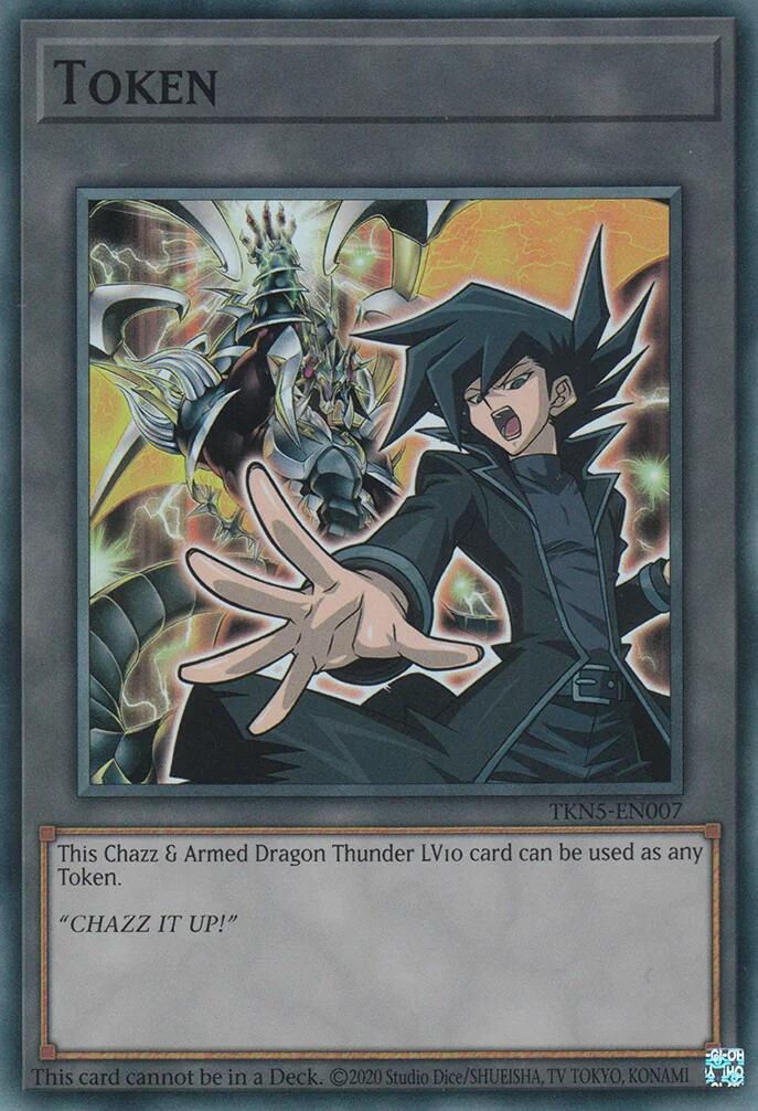 Token: Chazz & Armed Dragon Thunder LV10 [TKN5-EN007] Super Rare | Gear Gaming Bentonville