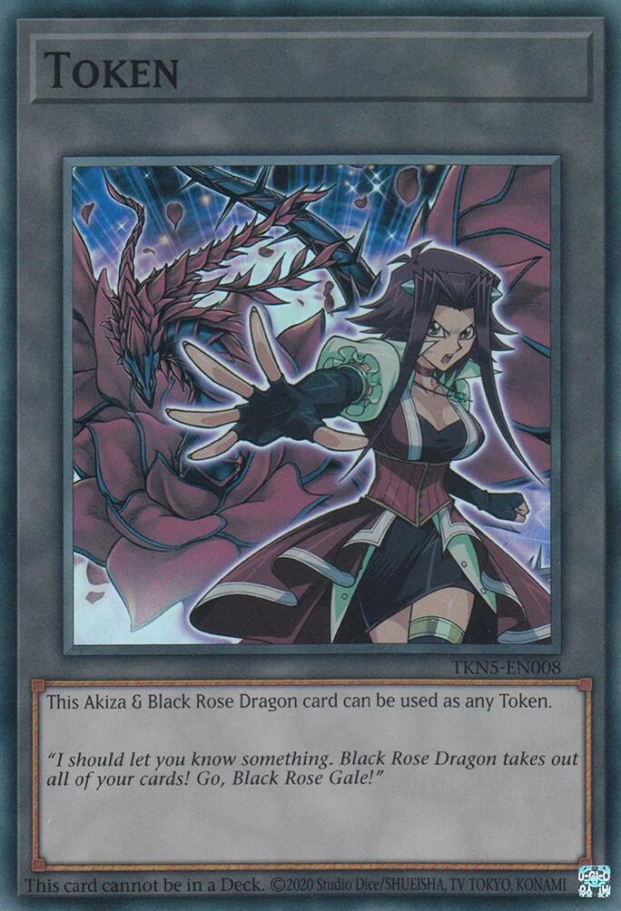 Token: Akiza & Black Rose Dragon [TKN5-EN008] Super Rare | Gear Gaming Bentonville