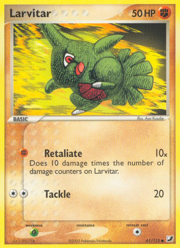 Larvitar (61/115) [EX: Unseen Forces] | Gear Gaming Bentonville