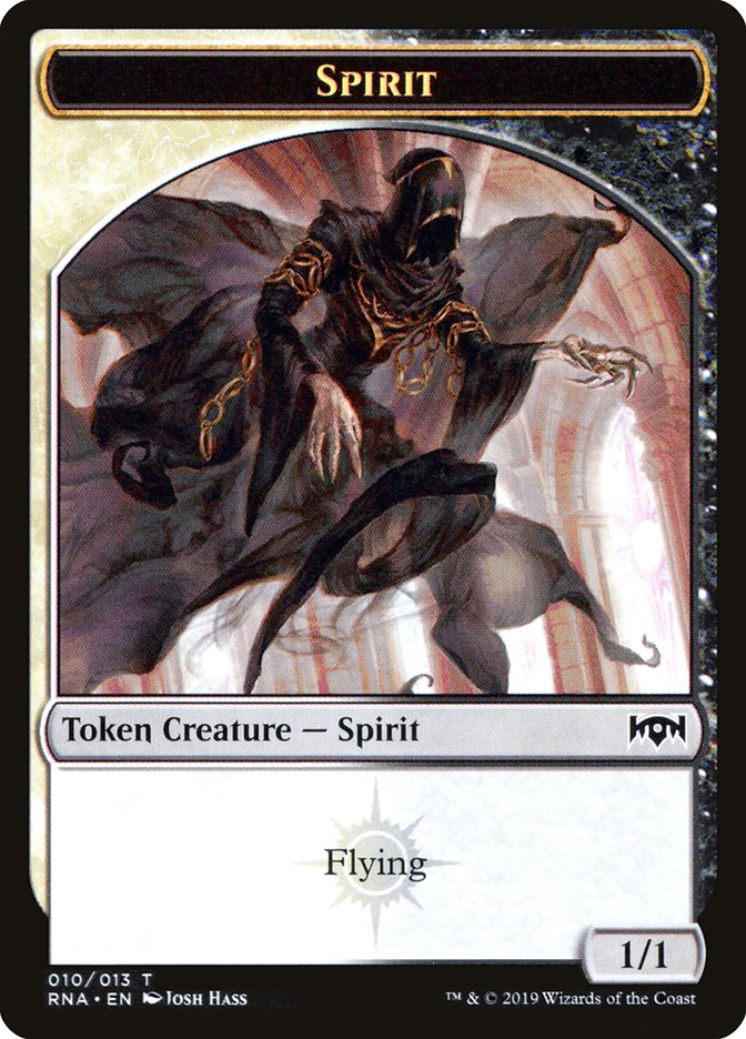 Spirit (002) // Spirit (010) Double-Sided Token [Ravnica Allegiance Guild Kit Tokens] | Gear Gaming Bentonville
