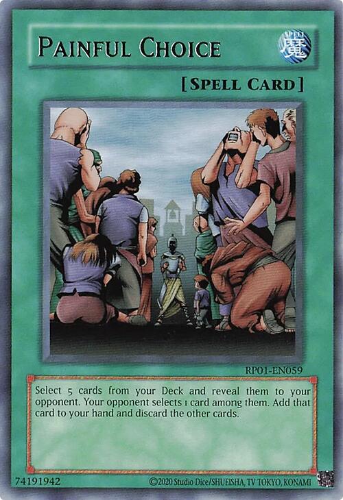 Painful Choice [RP01-EN059] Rare | Gear Gaming Bentonville