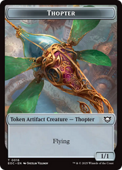 Thopter // Gnome Double-Sided Token [Edge of Eternities Commander Tokens] | Gear Gaming Bentonville