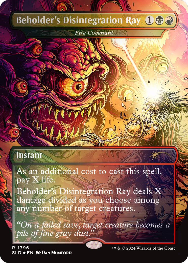 Beholder's Disintegration Ray - Fire Covenant (Rainbow Foil) [Secret Lair Drop Series] | Gear Gaming Bentonville