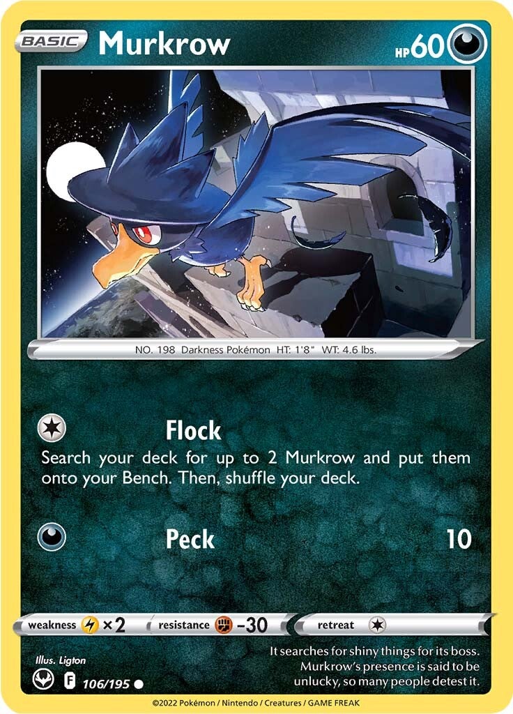 Murkrow (106/195) [Sword & Shield: Silver Tempest] | Gear Gaming Bentonville