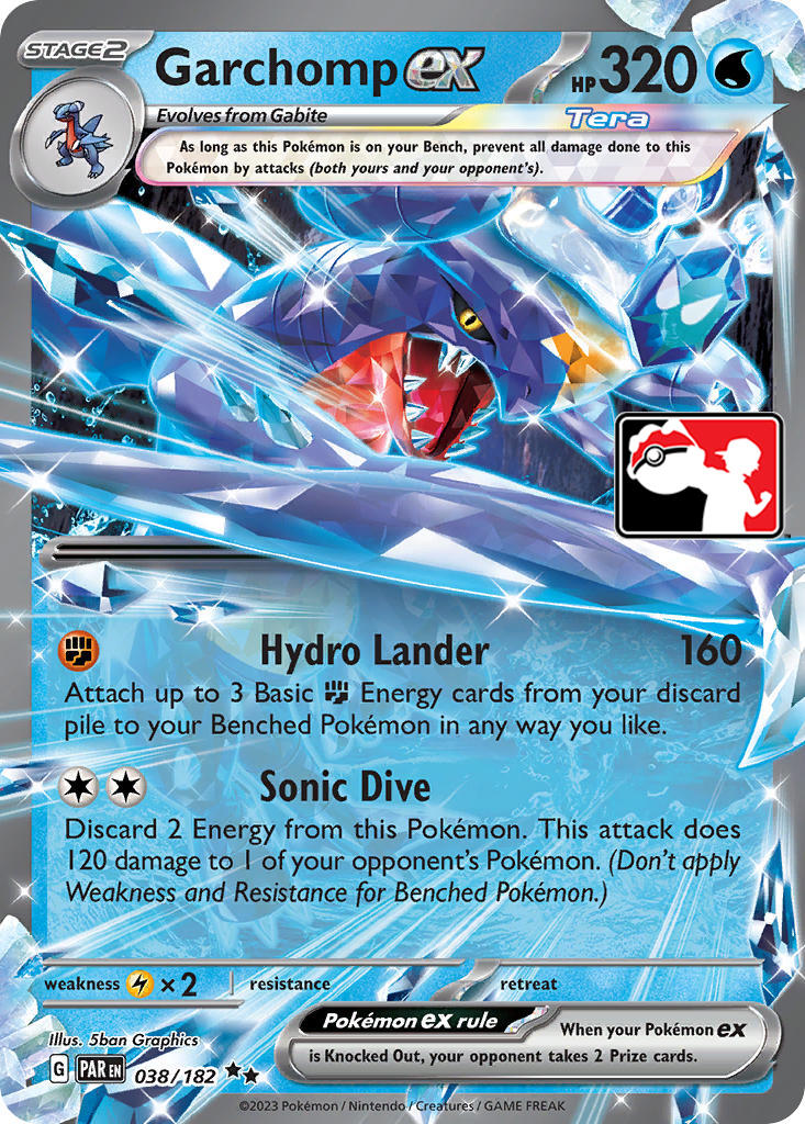 Garchomp ex (038/182) [Prize Pack Series Five] | Gear Gaming Bentonville