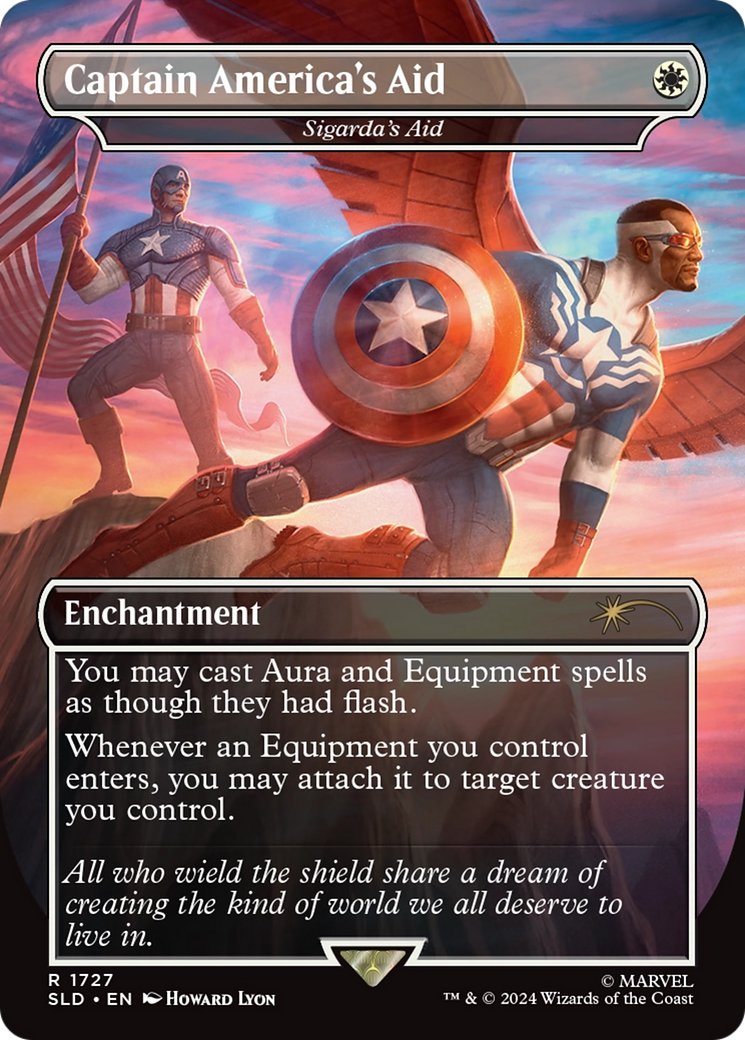 Captain America's Aid - Sigarda's Aid (Rainbow Foil) [Secret Lair Drop Series] | Gear Gaming Bentonville