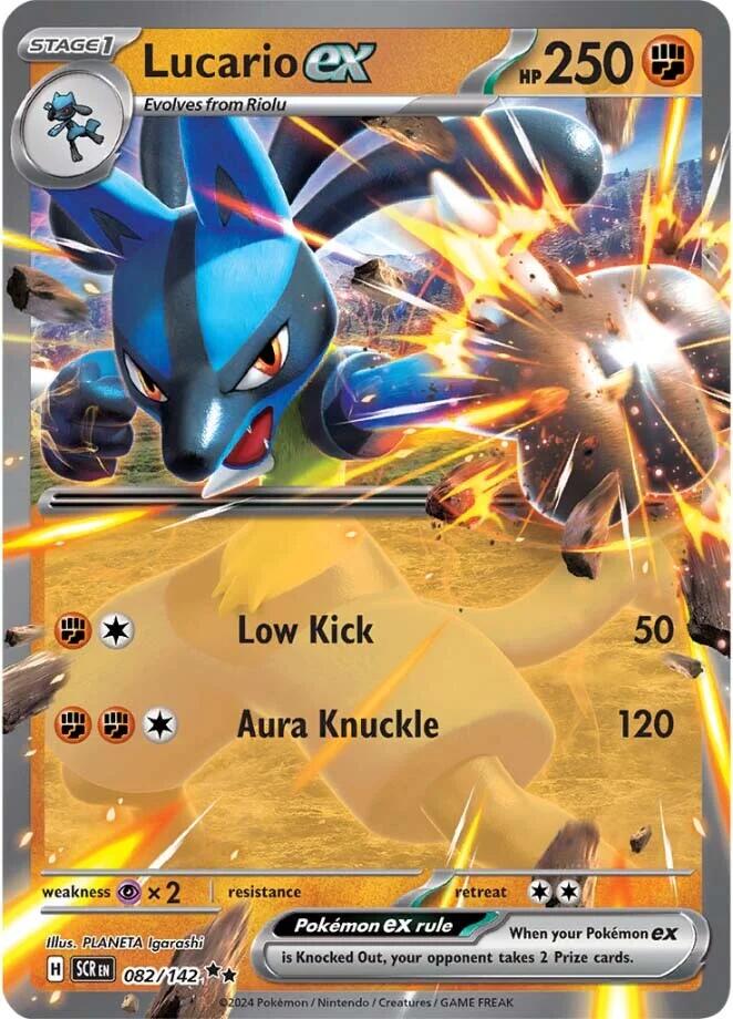 Lucario ex (082/142) [Scarlet & Violet: Stellar Crown] | Gear Gaming Bentonville